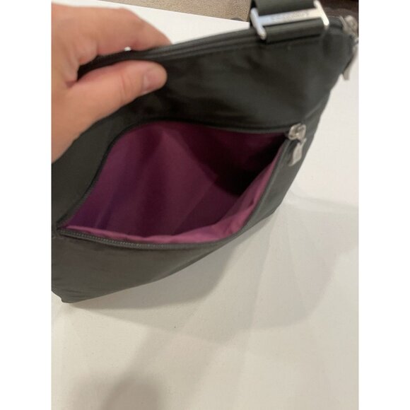 Baggallini Crossbody Travel Bag Purse Gray & Purple Travel Everyday Casual - Picture 10 of 10
